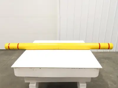 Uline H-6959 Height Clearance Bar 4-1/2 x 80" Hanging Safety Bar Plastic