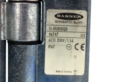 USED BANNER ENGINEERING SI-HG80DQD