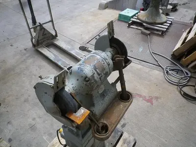 USED STANLEY 1.0 HP 3PH 8INCH STONE 9 INCH WIREBRUSH