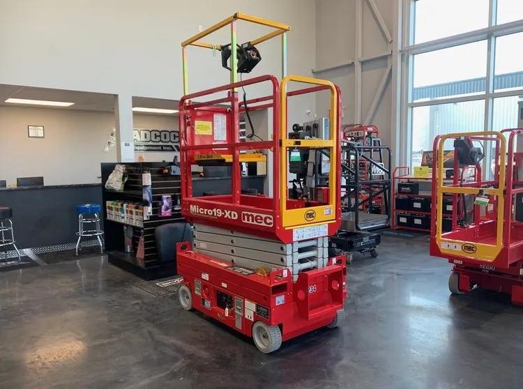 New | in-Stock 2026 MEC MICRO 19-XD ELECTRIC SCISSOR LIFT Scissor Lifters Alberta CA | Adcock Equipment #1417610