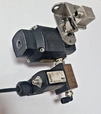 Burkert 6014-C-5/64-FKM-BR General Purpose 1/4" Valve 1/4"  145 PSI 24V Swagelok