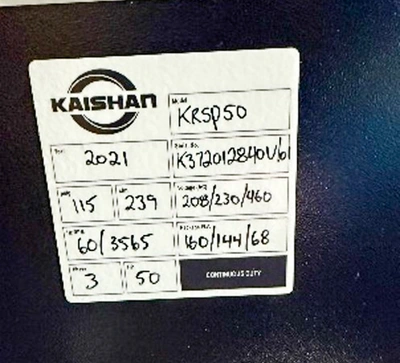 Used 2021 KAISHAN KRSP 50 Air Compressors (Misc) Alberta CA | Solutions 4 Manufacturing #1360769