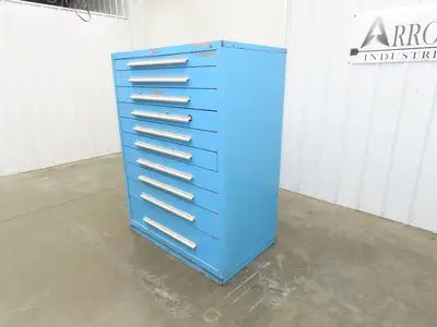 Nu-Era Modular Tool Storage Cabinet 10 Drawer 45x28x61" Stanley Vidmar Lista