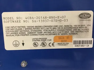 USED BARBER COLMAN 4CBA-2G1AH-HN0-F-07