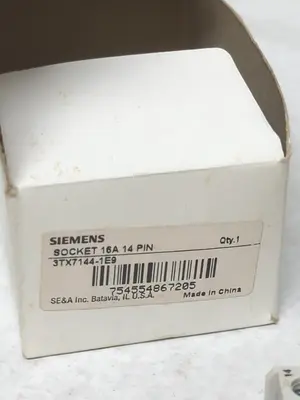 New | in-Stock SIEMENS 3TX7144-1E9 Tube Sockets Ohio US | Surplus Asset Holdings #1239499