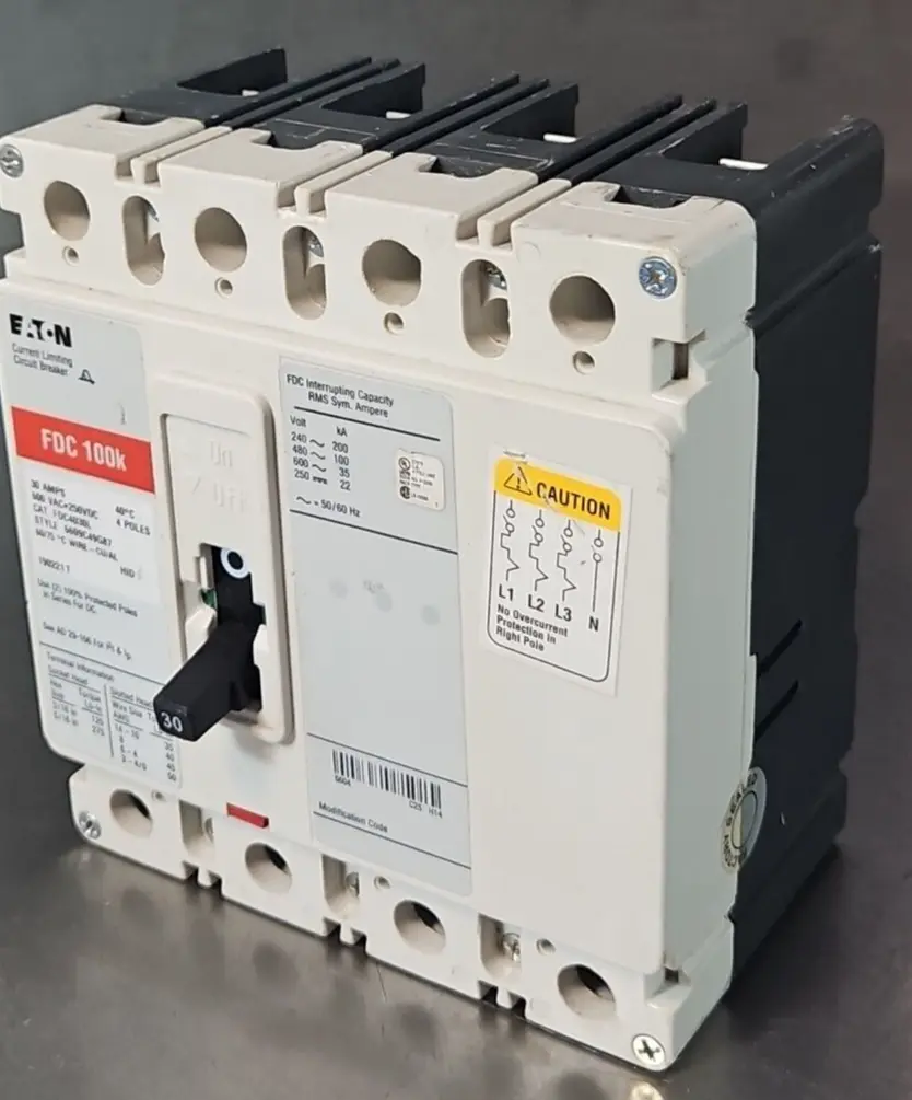 Eaton Cutler-Hammer FDC4030L 4pole 30amp Circuit Breaker loc4D6