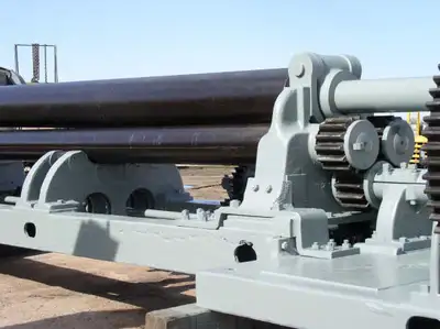 16' x 7/8" Hilles & Jones Plate Bending Roll; Pyramid Type - 50 HP Main Drive