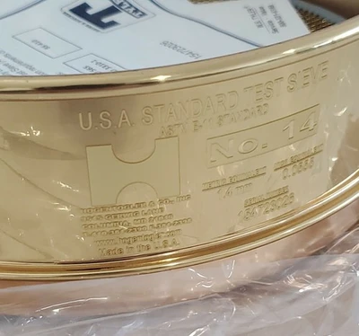 NEW U.S.A. Standard Test Sieve 8"-FH-BR-BR-US-#14