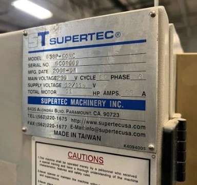 2008 SUPERTEC G38P-60NC Cylindrical Grinders (OD, O.D., Plain, Universal) | Mohawk Machinery (7)