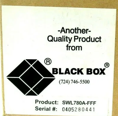 NEW BLACK BOX SWL780A-FFF MANUAL SWITCH SWL780AFFF