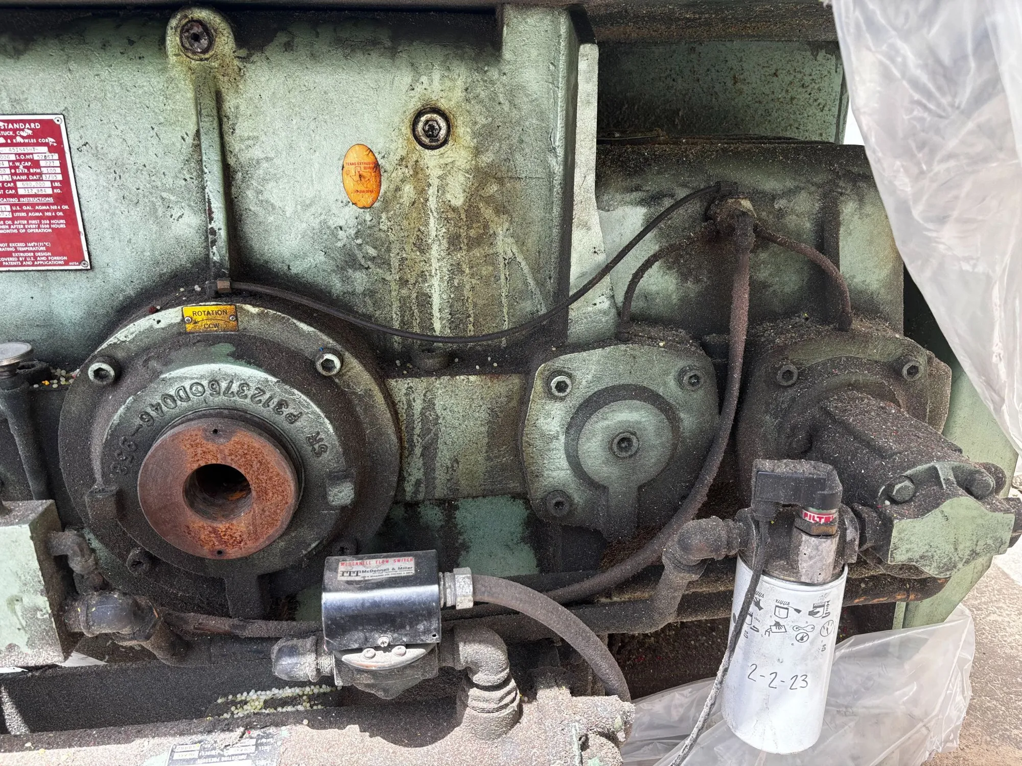 USED 1999 DAVIS STANDARD 4.5" 30:1 EXTRUDER