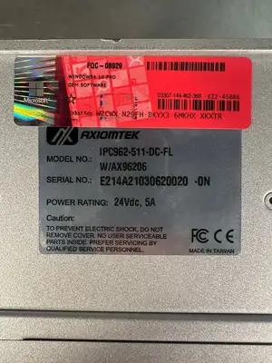 Axiomtek IPC962-511-DC-FL Fanless Computer 24Vdc 5A (9.5.5)