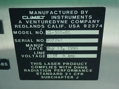 Used CLIMET CI50001 Particle Counters Ohio US | HGR 24 #884127