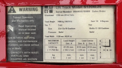 USED 1994 HYSTER S120XL2S