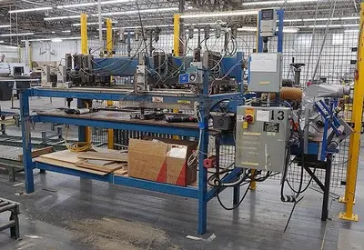 USED CUSTOM-BUILT DESOUTTER MULTIPLE-SPINDLE VERTICAL DRILLING AND GROOVING MACHINE