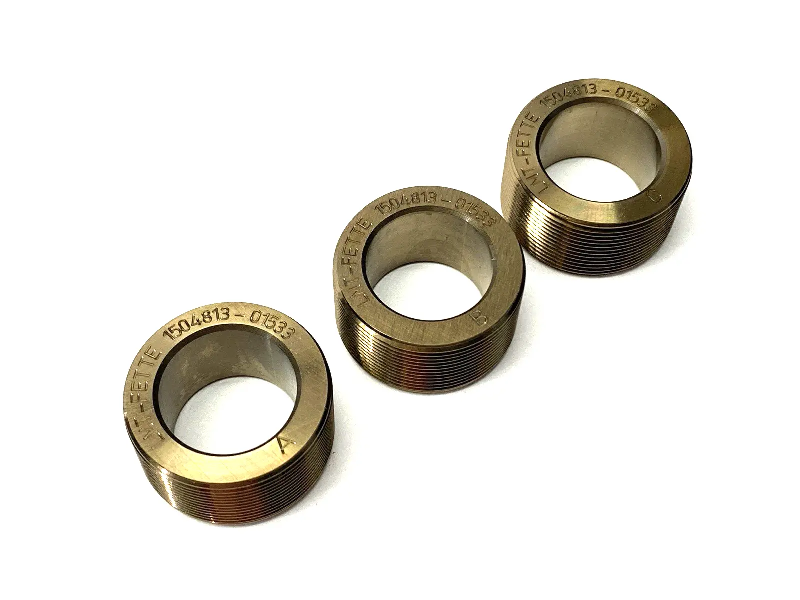 USED LMT FETTE THREAD ROLLING DIE HEAD INSERTS M8-10X1 1K HS TYPE 1, LOT OF 3