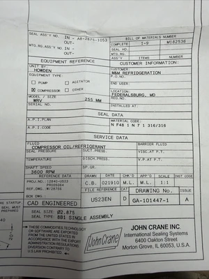 NEW John Crane M182536