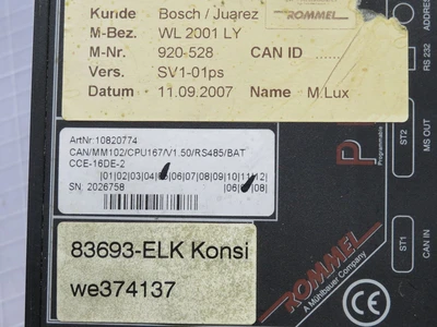 Used ROMMEL _UNKNOWN_ Programmable Logic Controllers | OCO Industrial #1667970