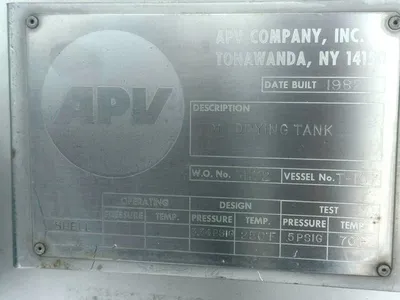 Used APV 1,000 Gallon Stainless Steel Tanks New Jersey US | Perry Equipment #119881