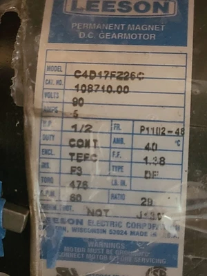 New | in-Stock Leeson 387458943895897438539480 Gearmotors California US | Amiron Machinery #1495077