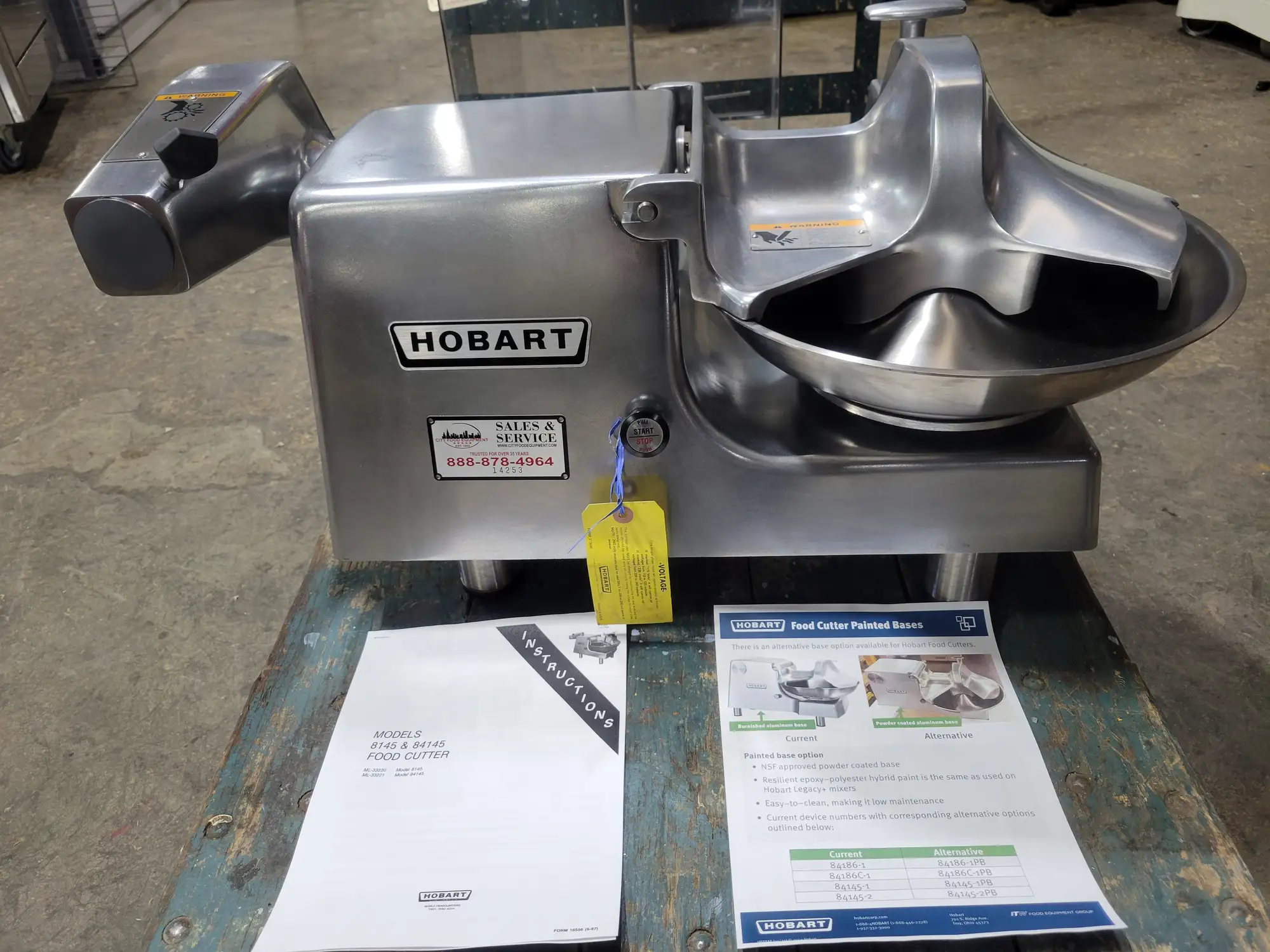 New Open Box Hobart 84145 Commercial Bowl Chopper / Food Cutter, 5 lb. Capacity