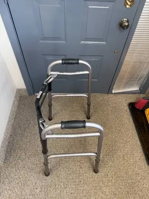 Medline Folding Lightweight Walker with 350 lb Weight Capacity