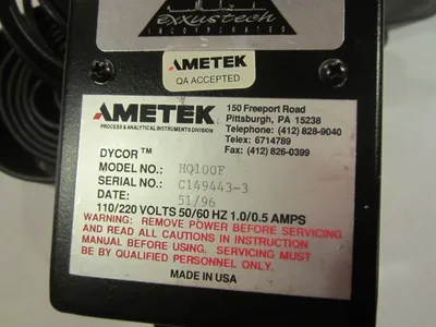 USED AMETEK DYCOR HQ100F