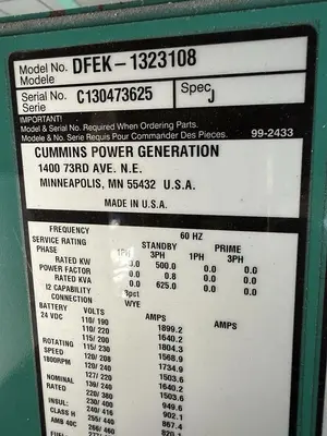 USED 2013 CUMMINS 500