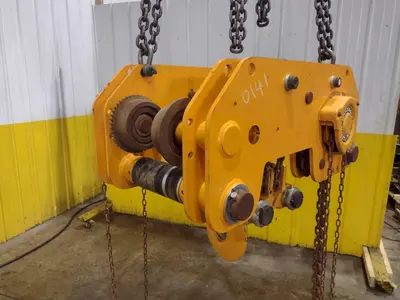 10 TON HARRINGTON MODEL #SHB100 CHAIN HOIST & TROLLY: YOBRO #25080