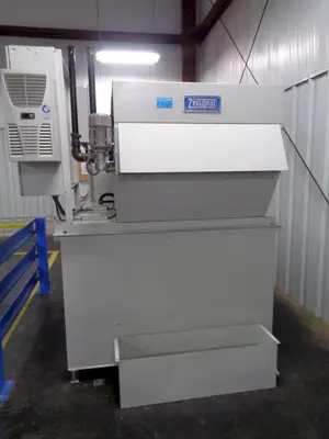 30 GPM ZYKLOMAT MODEL #AKBF-R CONTINUOUS FILTER COOLANT SYSTEM, WITH DRAG-OUT & TURBO-HKS CENTRIFUGE SEPERATOR: YOBRO #24734