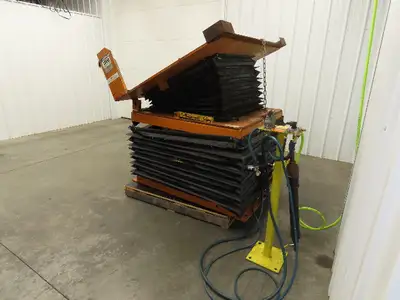 Airfloat Pneumatic Lift Tilt Table Tote Tipper 4000lbs 25° Degree 54x50" Top