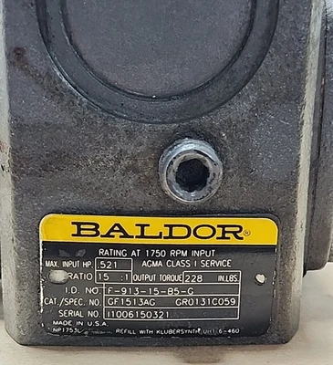 USED Baldor F-913-15-B5-G