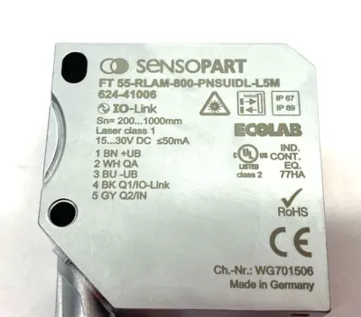 New | in-Stock Sensopart IO-Link Laser Distance Sensor 200-1000mm 624-41006 Photoelectric Sensors Michigan US | Maverick Industrial Sales #1402515