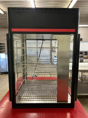 Used Hatco Used Hatco FSDT-2X Tall Two Door Warming Display Merchandiser w/ Rack - 120V Heated Cabinets & Displays Illinois US | Falcon Restaurant Supply #1375663