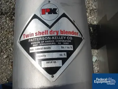 USED Patterson-Kelley 50 CU FT P-K TWIN SHELL BLENDER, 304 S/S, 5 HP