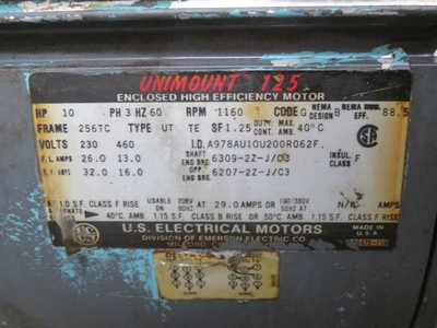 Used US ELECTRICAL _UNKNOWN_ A.C. Motors Texas US | OCO Industrial #1685120