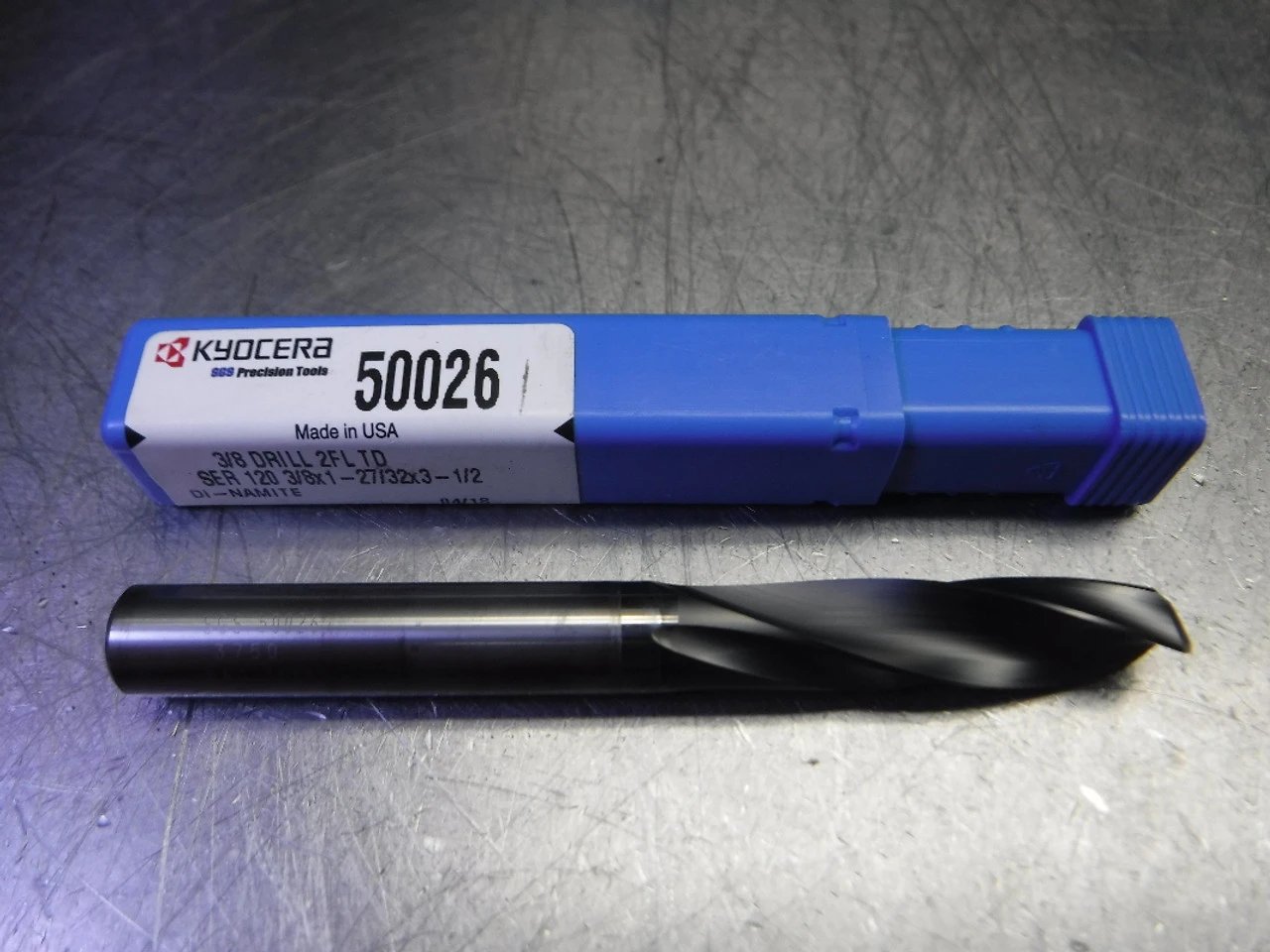 SGS/Kyocera 3/8" 2 Flute High Performance Carbide Drill 50026 (LOC3312)