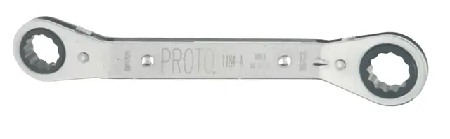 Proto 5/8" x 11/16" Offset Double Box Reversible Ratcheting Wrench 12 Point USA