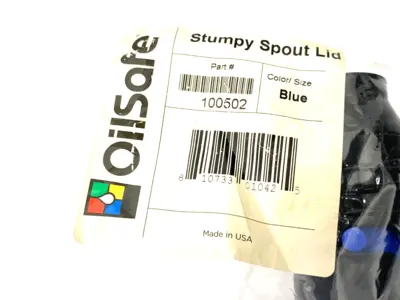 NEW OILSAFE WIDE STUMPY SPOUT LID, BLUE