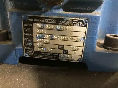 Textron Cone Drive MSHV30A905-7A Right Angle Speed Reducer 40:1 3000RPM 1.96HP
