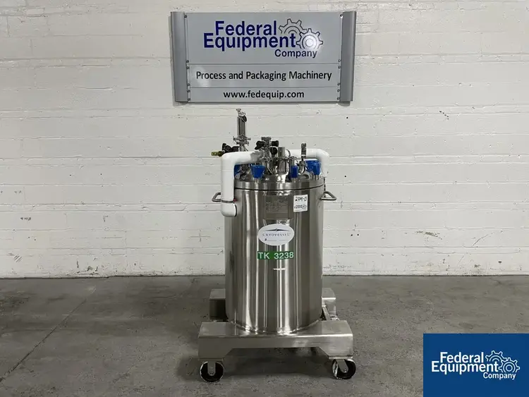 Used Precision 125 Liter Integrated Biosystems Cryovessel, 316L S/S, 50/65# Stainless Steel Tanks Ohio US | Federal Equipment Company #126290