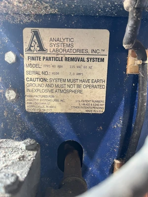 analytic systems lab Finite particle removal system oil filter FPRS 40 ABH