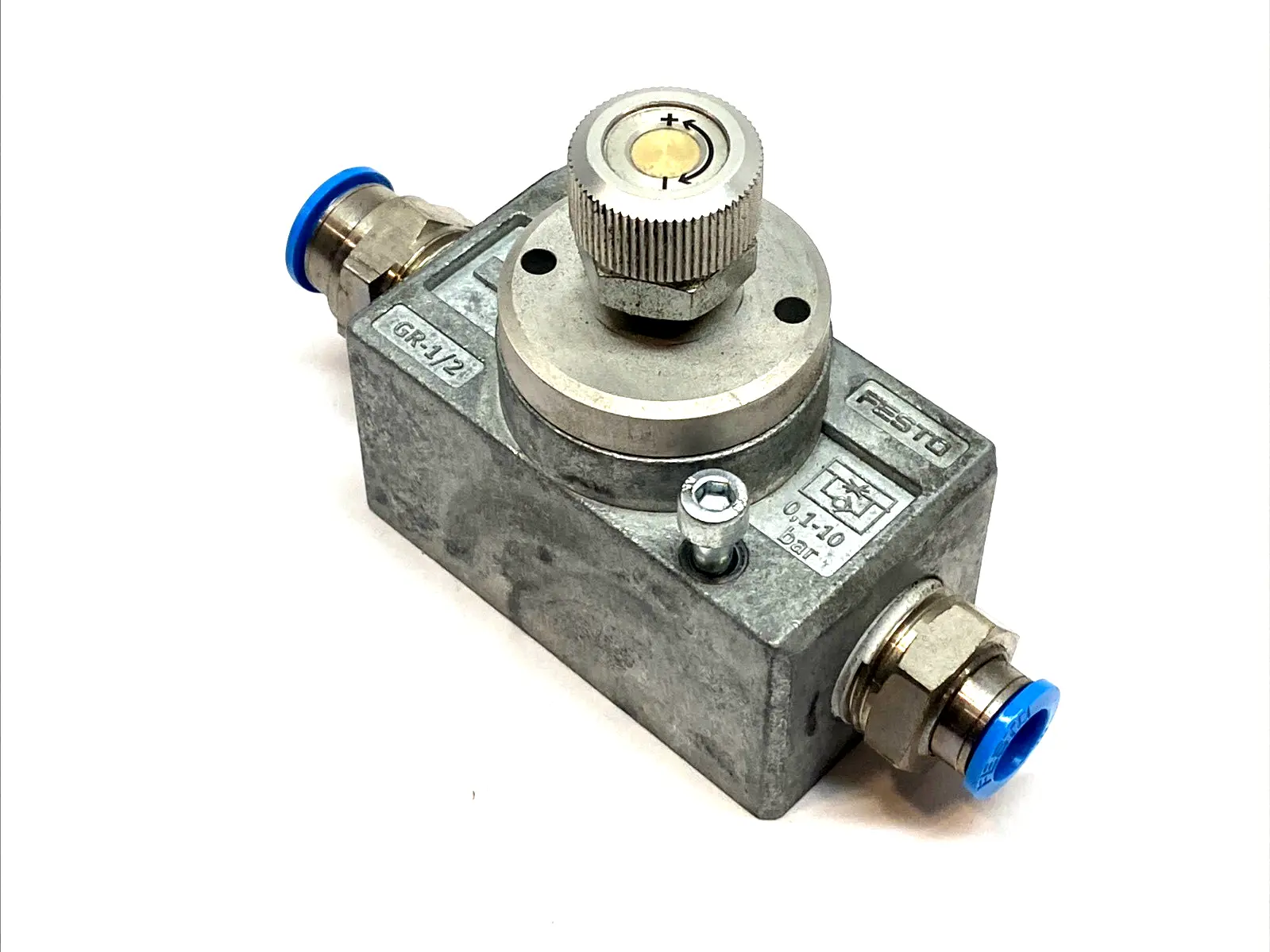 USED FESTO ONE-WAY FLOW CONTROL VALVE G1/2 FEMALE THREAD PNEUMATIC 3720