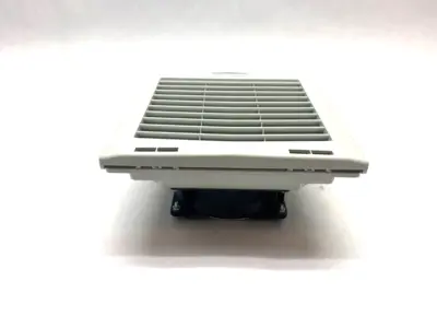 USED HOFFMAN NVENT SIDE MOUNT COOLING FILTER FAN LIGHT GRAY 24V 70CFM