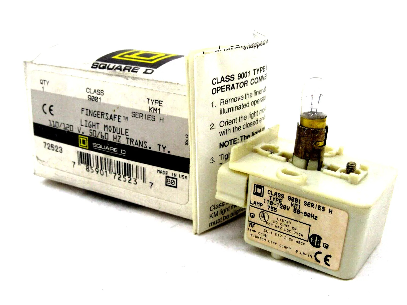 NEW SQUARE D 9001-KM1 PILOT LIGHT SERIES H 9001KM1