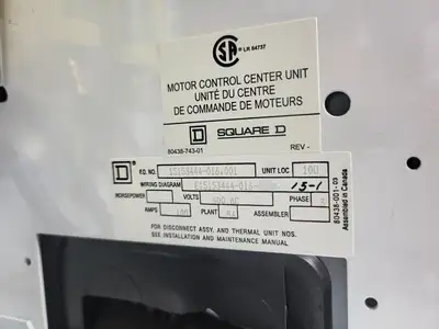 USED SQUARE D MODEL 6