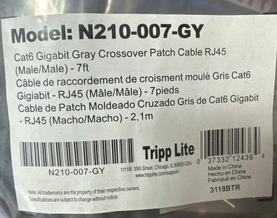 NEW Tripp Lite ["N210-007-GY", "N210-007-GY N210007GY", "N210007GY"]