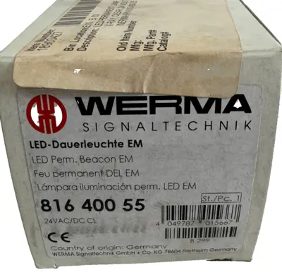 NEW WERMA 816 400 55 SIGNAL BEACON 24VAC/DC 816 X00 55 81640055