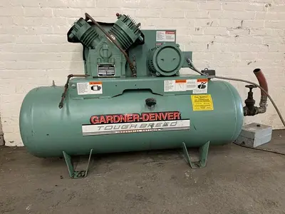 5915-540 Gardner Denver Air Compressor Two-Stage Compressor Pump (5HP) 80 Gal Horizontal Tank
