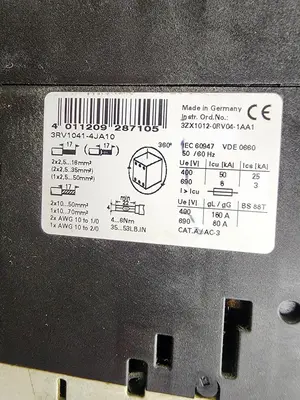 USED SIEMENS 3RV1041-4JA10